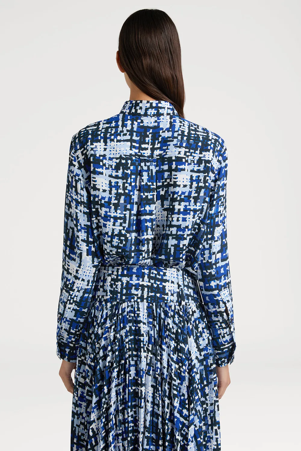 Ports 1961 PW125HLS01 camicia tweed blu