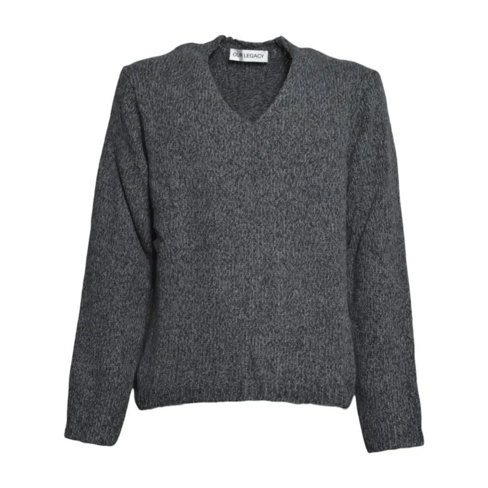 Our Legacy M4263LA maglia scollo V grigio lana