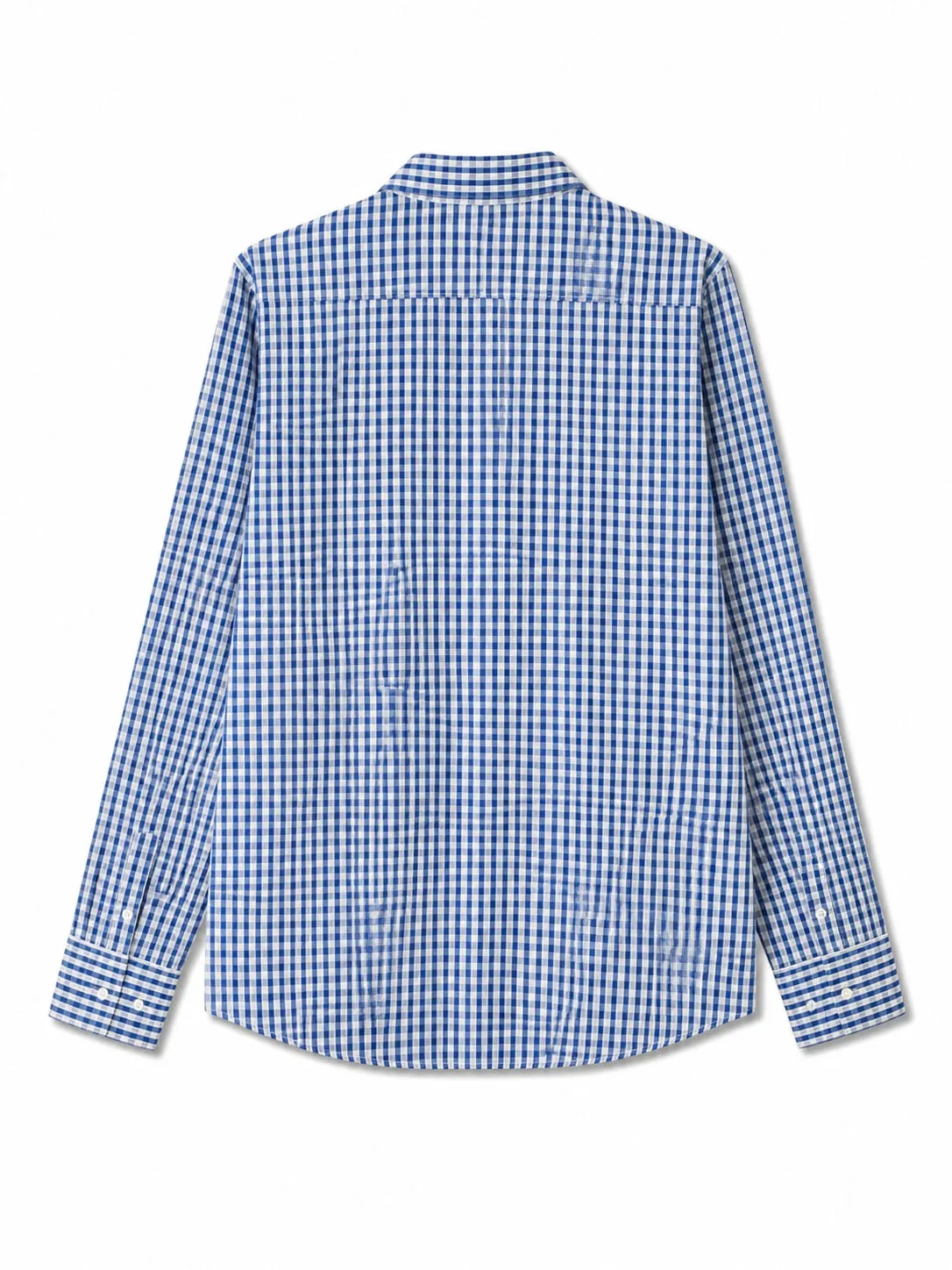 Vicolo Check camicia quadretti blu naturale maniche lunghe