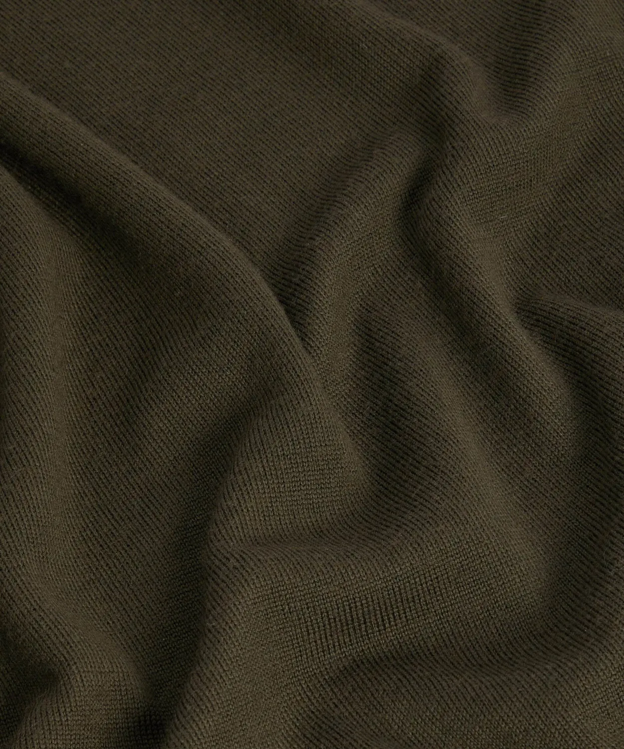 Rodier Polo Lana Merino Verde Kaki Uomo