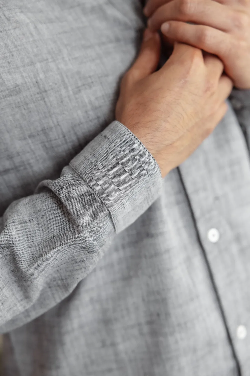 Jyoti - Fair Works Himat camicia cotone grigia uomo