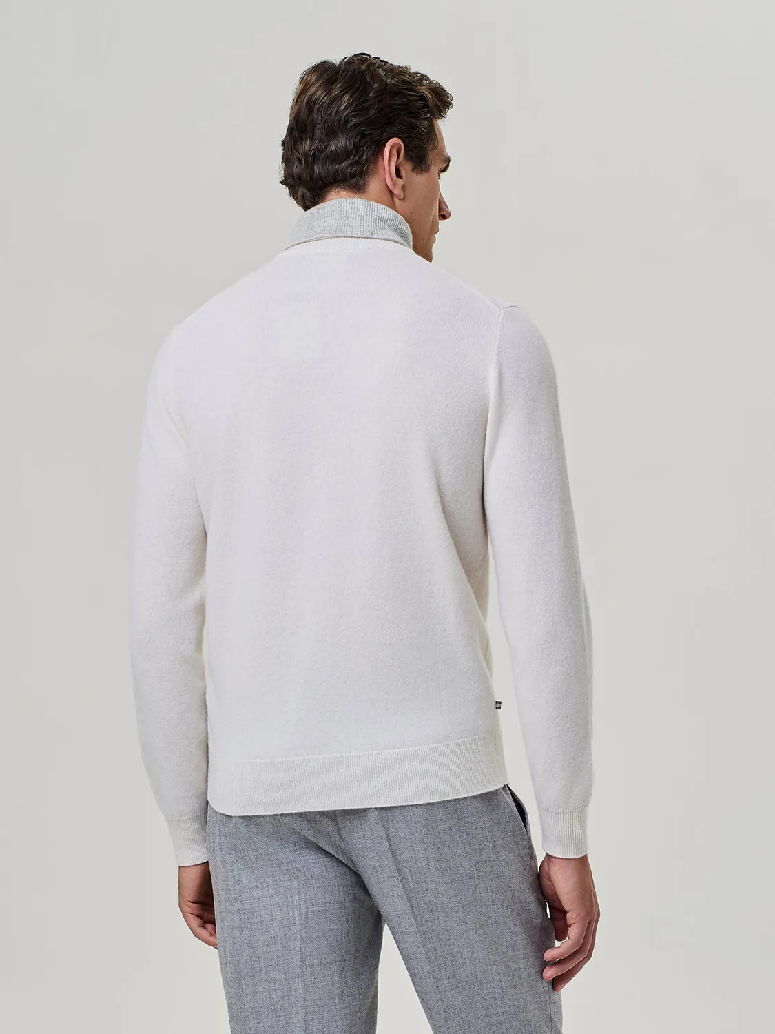 Paul Taylor Dolcevita Doppio Collo Cashmere Bianco