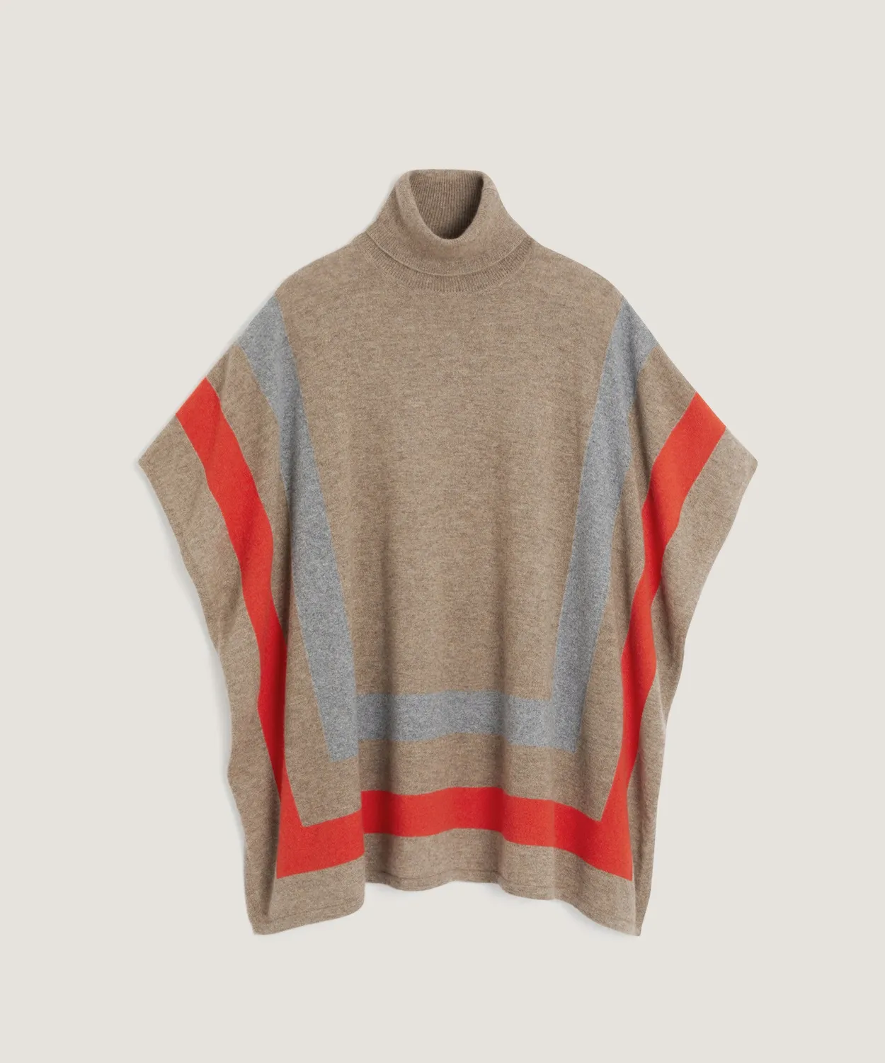 Rodier Poncho in cashmere beige taglia unica