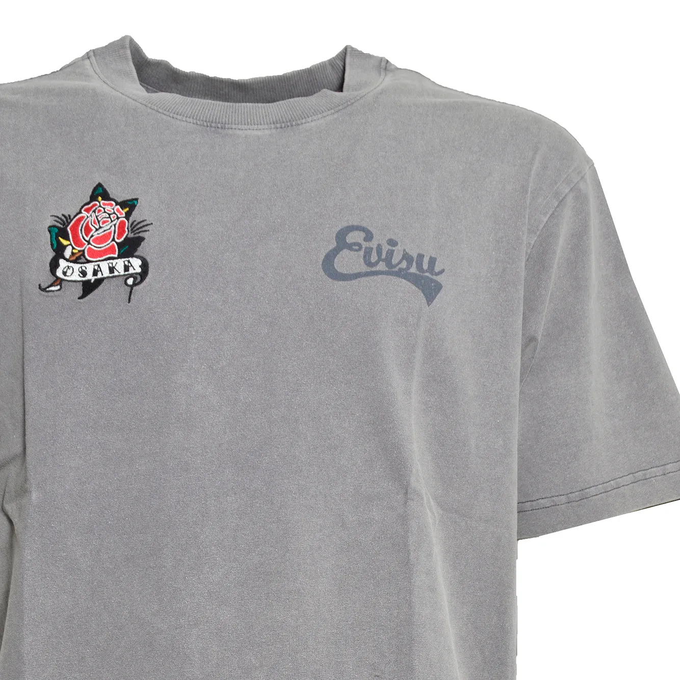 Evisu Osaka Rose 2EAEJM6TS6099 t-shirt uomo grigia