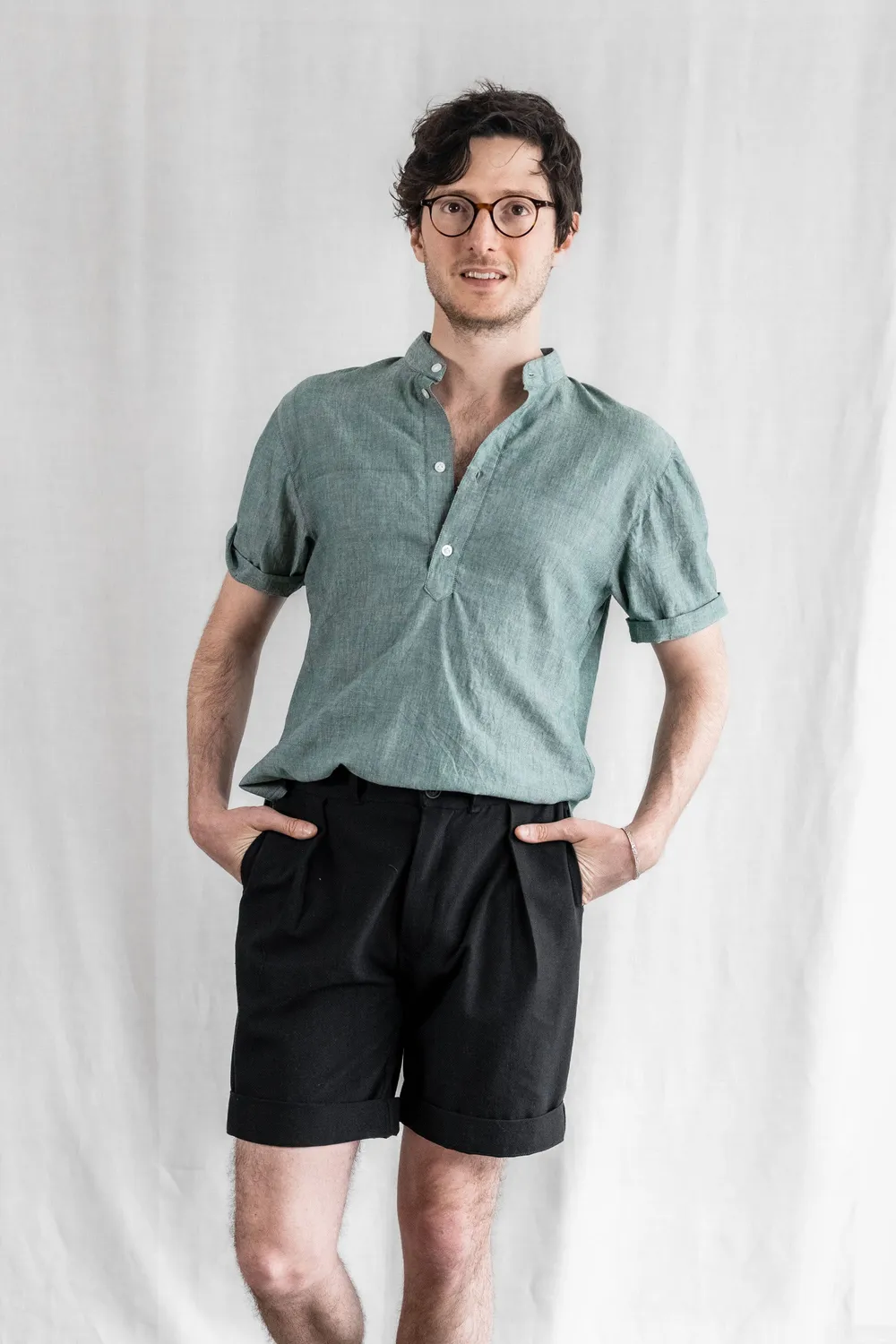 Jyoti Heet Black shorts cotone nero