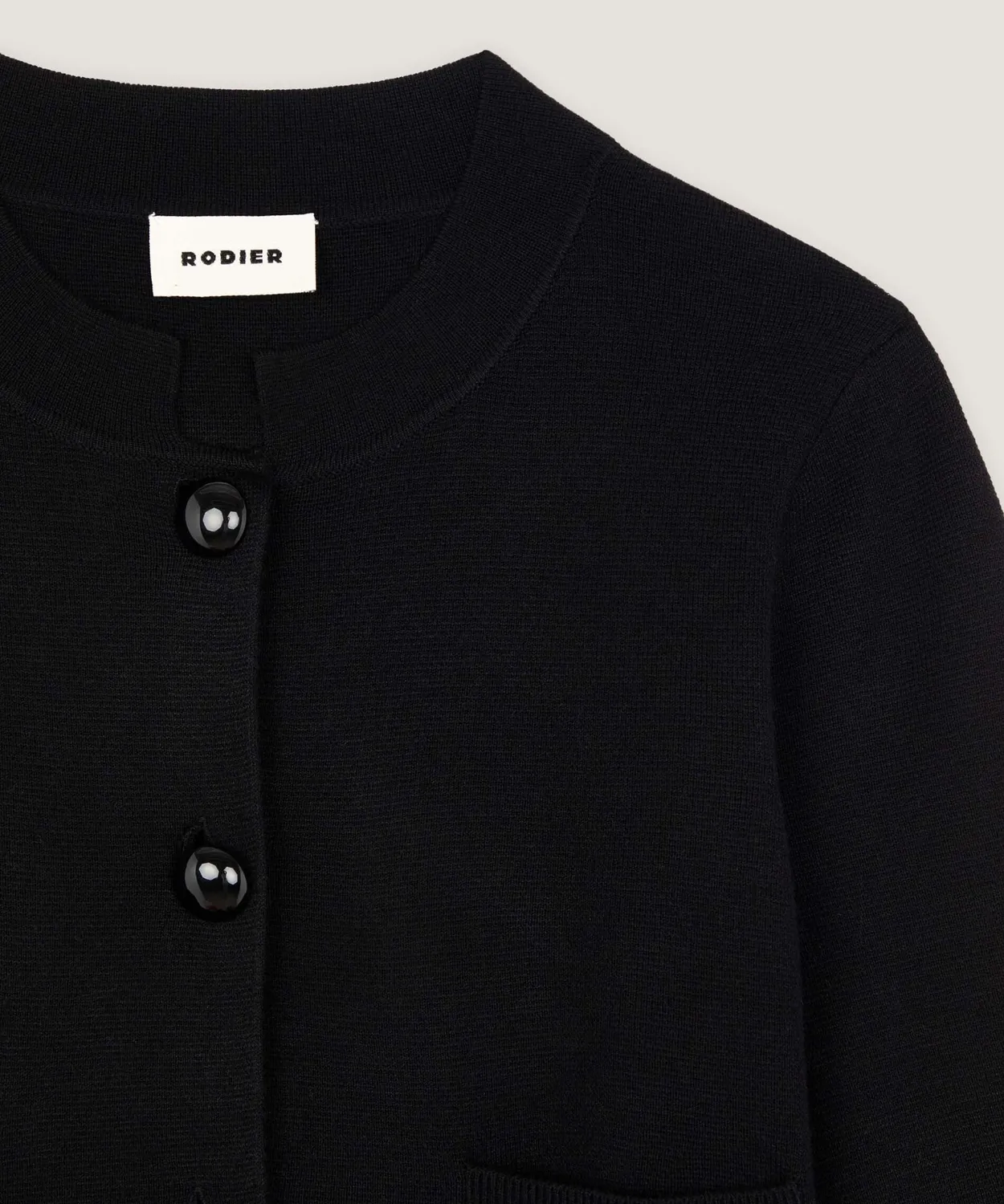Rodier Giacca corta giacca in maglia nera