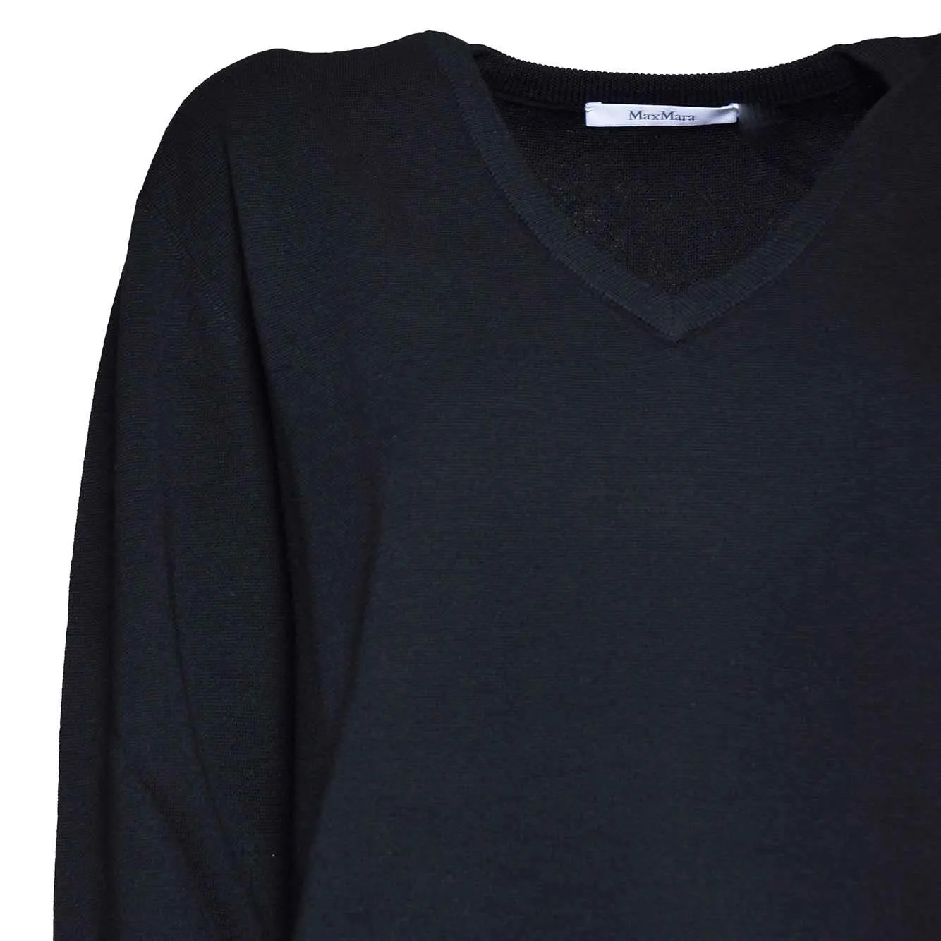 Max Mara Pevera 2421366122600 pullover nero in lana