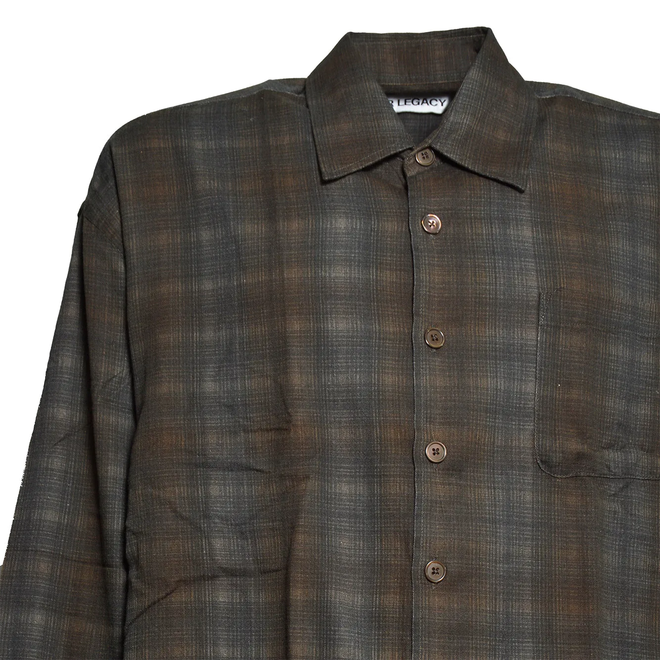 Our Legacy M4262BMC camicia grigio scuro quadri
