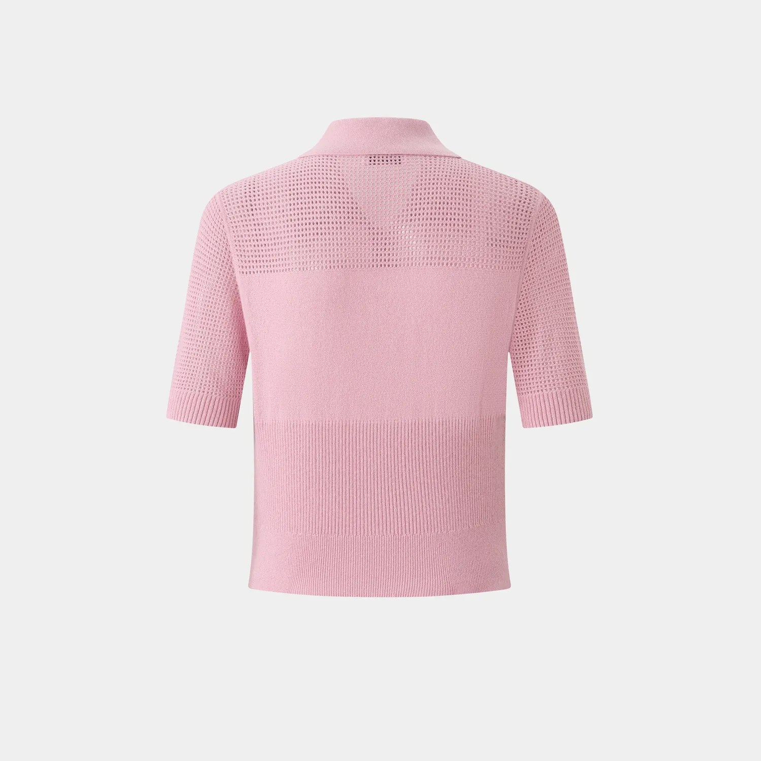 PORTS FW25 Pastel Pink Polo cardigan rosa thistle