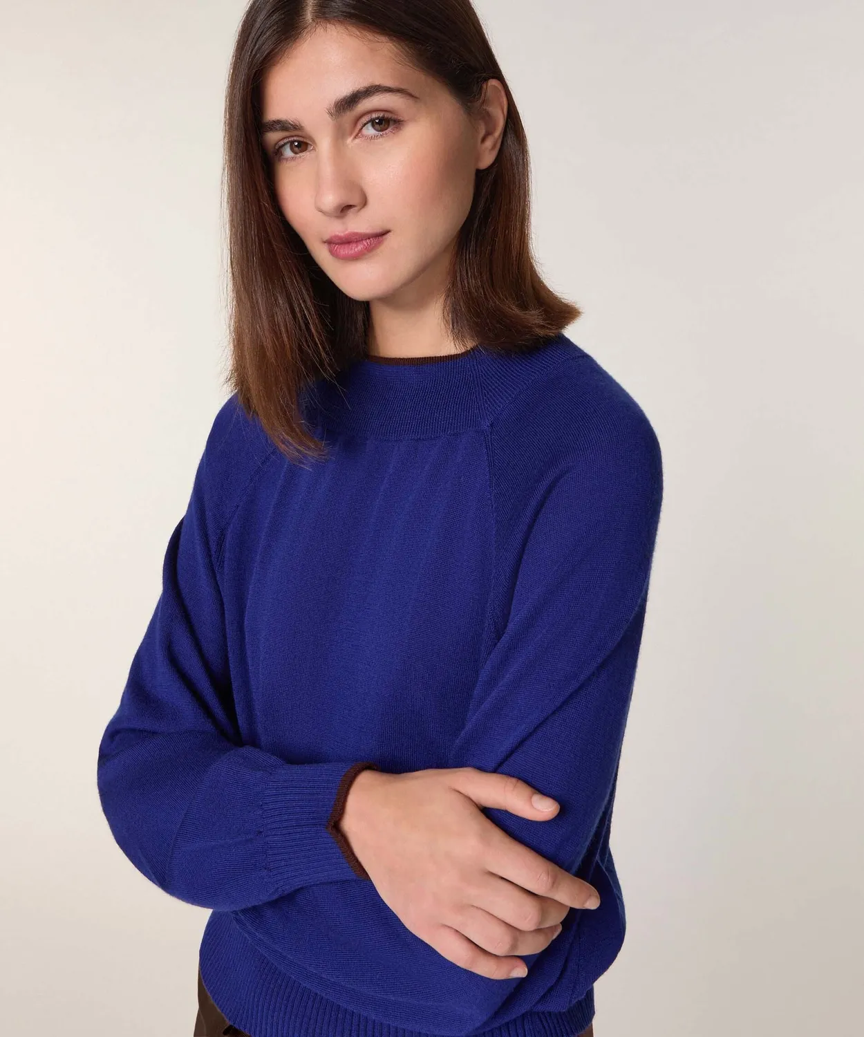 Rodier maglione girocollo merino blu oceano
