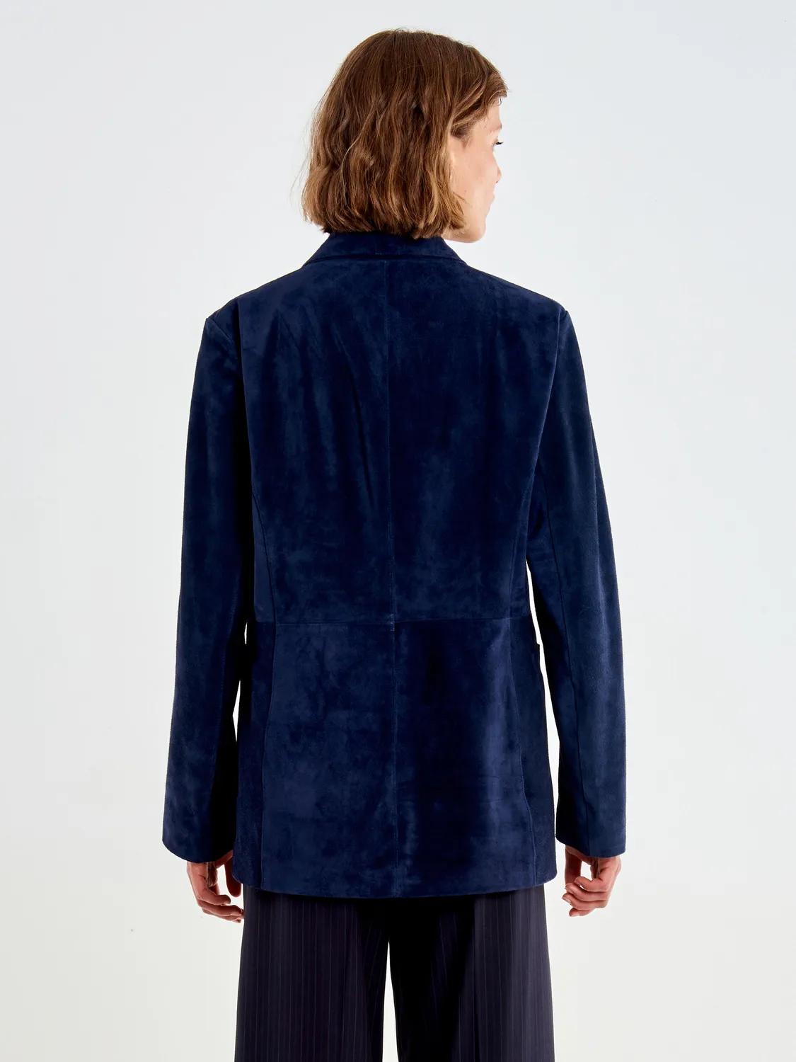 Vicolo TAC0346089 giacca doppiopetto pelle blu