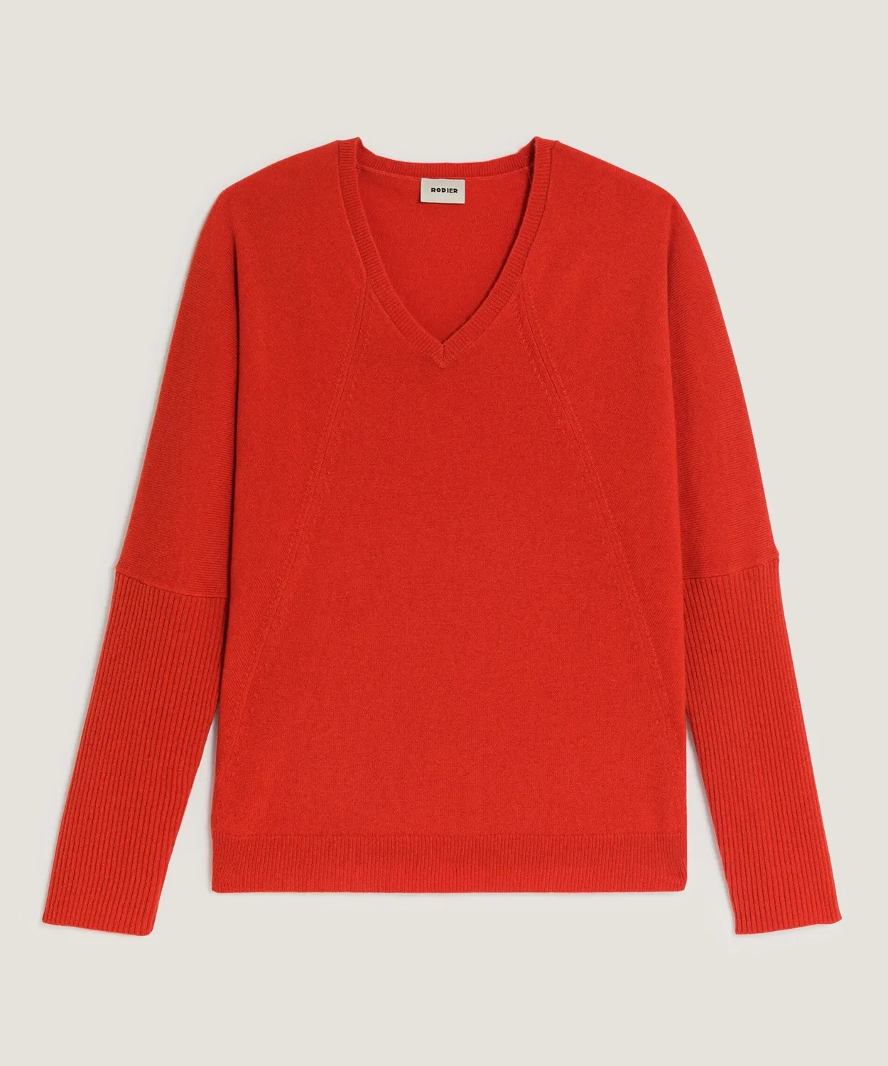 Rodier Maglione oversize V cashmere Arancione S