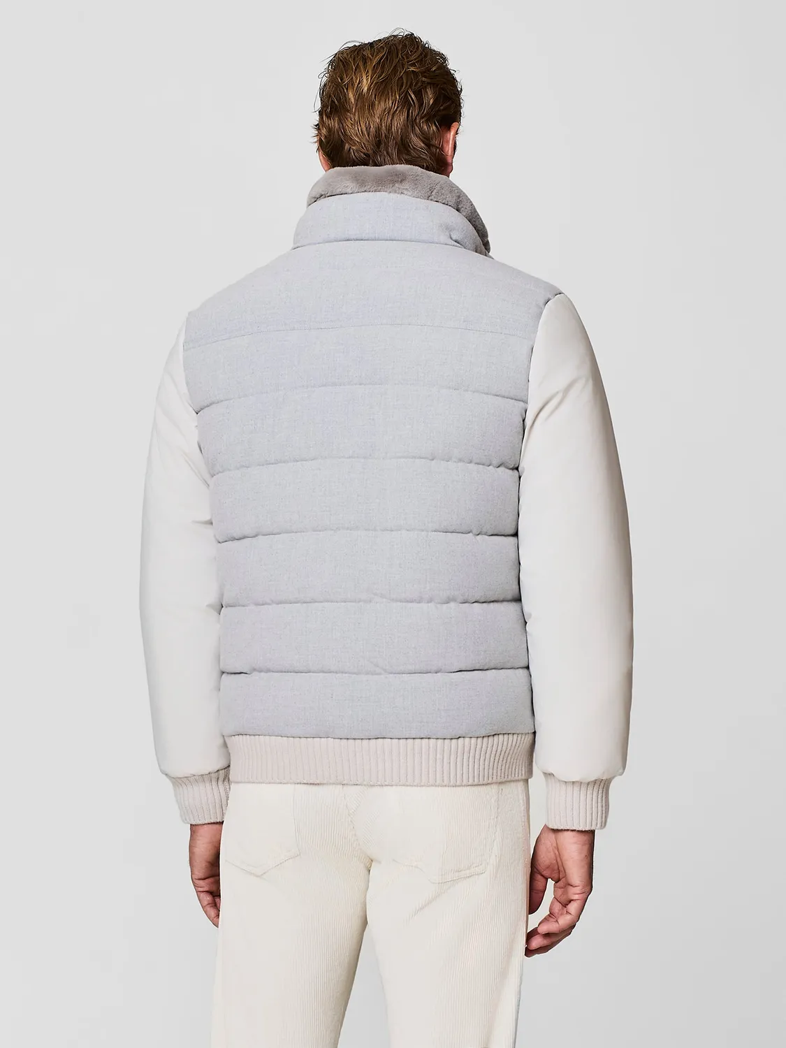 Paul Taylor Piumino Flanella Nylon Grigio Chiaro
