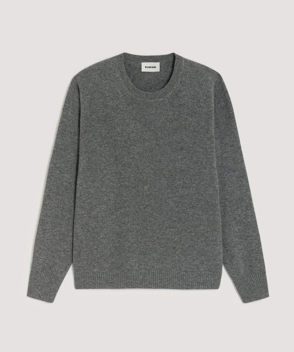 Rodier Maglione Girocollo Donna Cashmere Grigio Medio