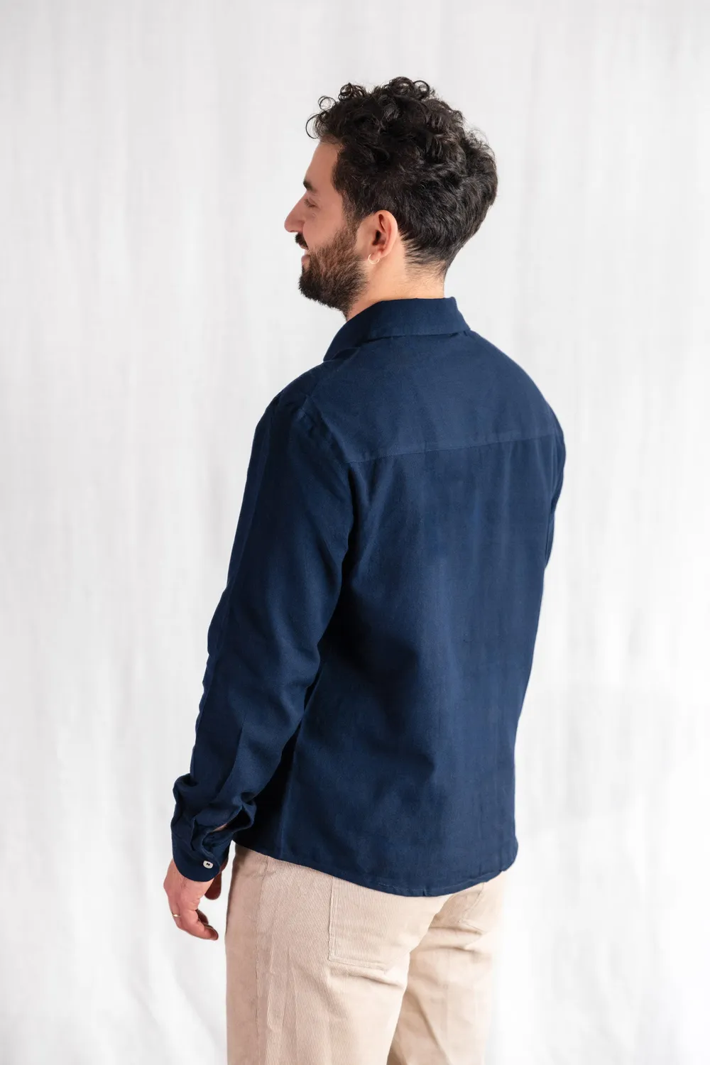Jyoti Himat camicia cotone blu notte