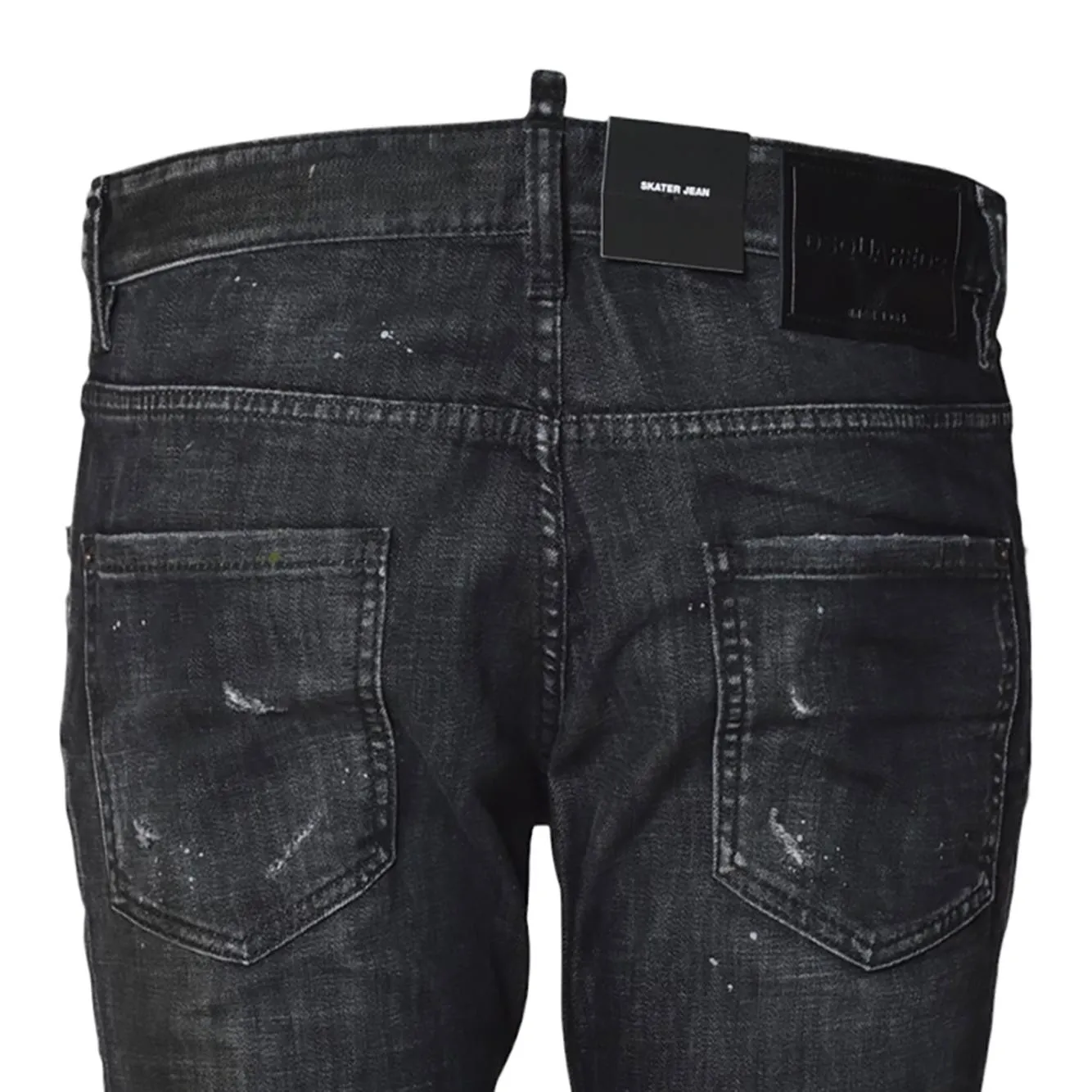 Dsquared2 S71LB1665S30357 jeans uomo neri skater elasticizzati