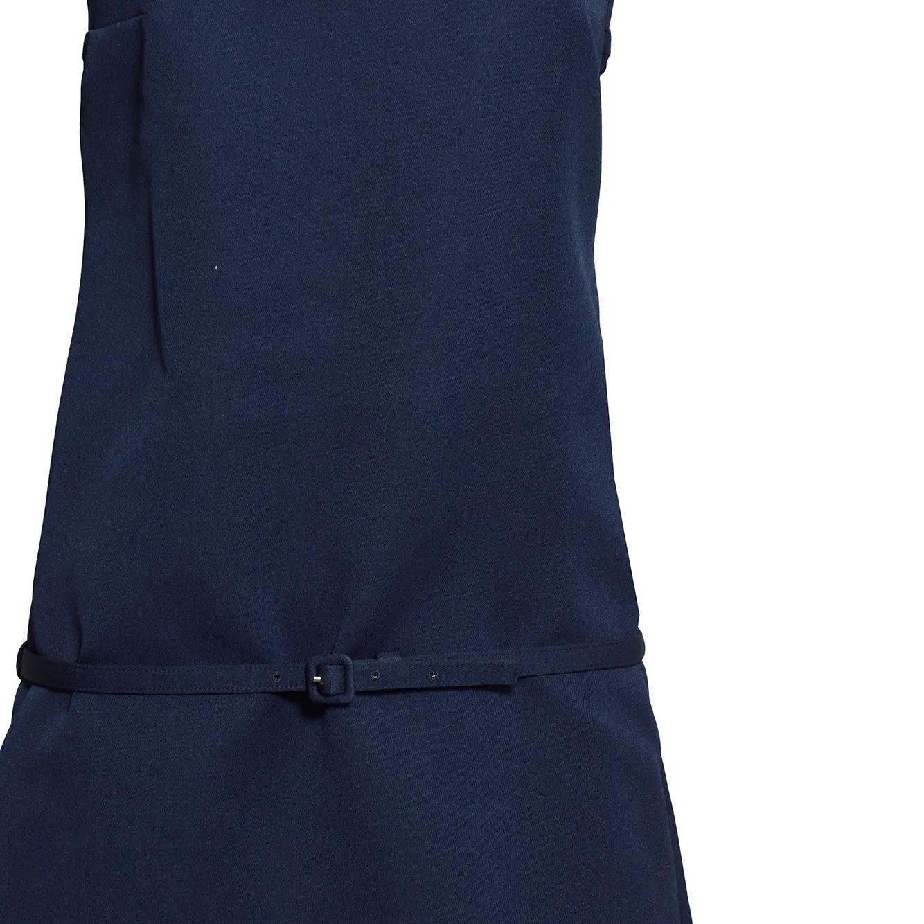 Courrèges 226CRO885PL0007 mini abito blu navy cintura