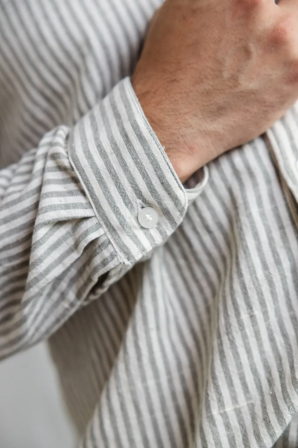 Jyoti Himat camicia cotone grigio bianco