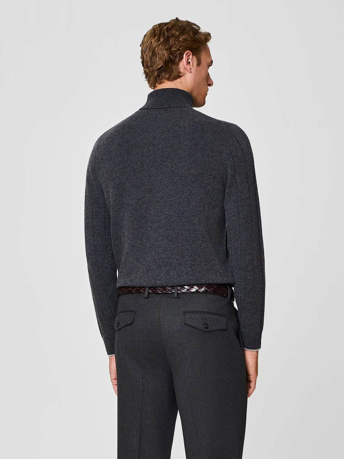 Paul Taylor Dolcevita Cashmere Lana Grigio Scuro