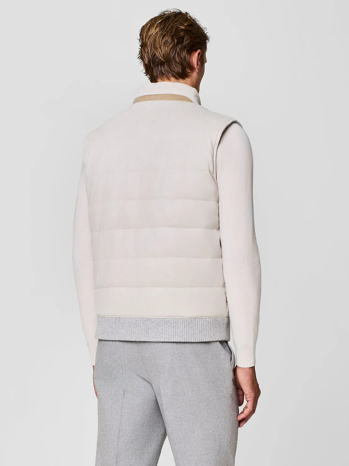 Paul Taylor Smanicato Gilet Imbottito Eco-Suede Burro