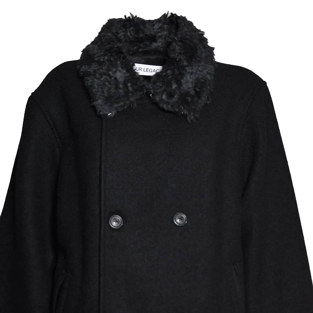 Our Legacy M4261WBS Wage cappotto uomo nero lana
