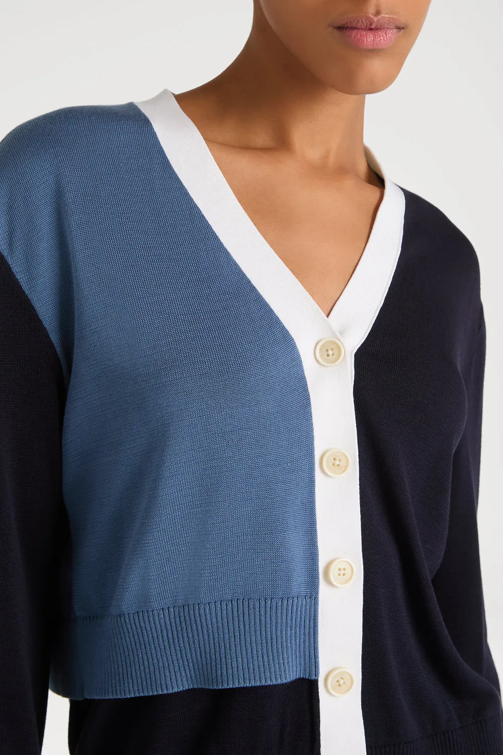 PORTS 1961 cardigan Coastal Breeze righe blu bianco