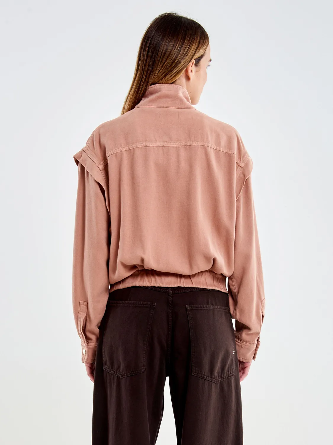 Vicolo Giubbotto in Tencel giacca lyocell blush