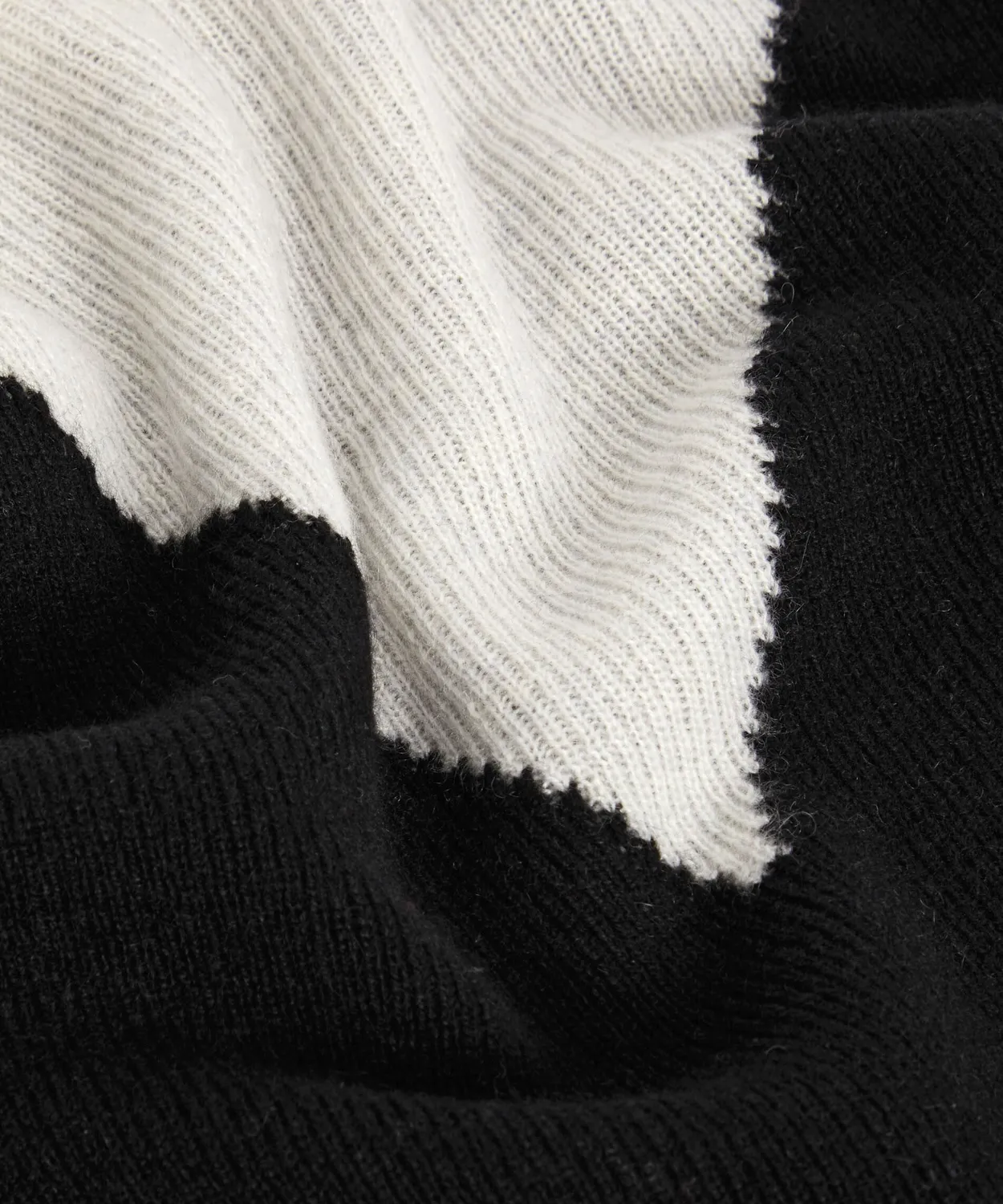 Rodier Maglione Cashmere Trompe l'Oeil Nero Collo Alto