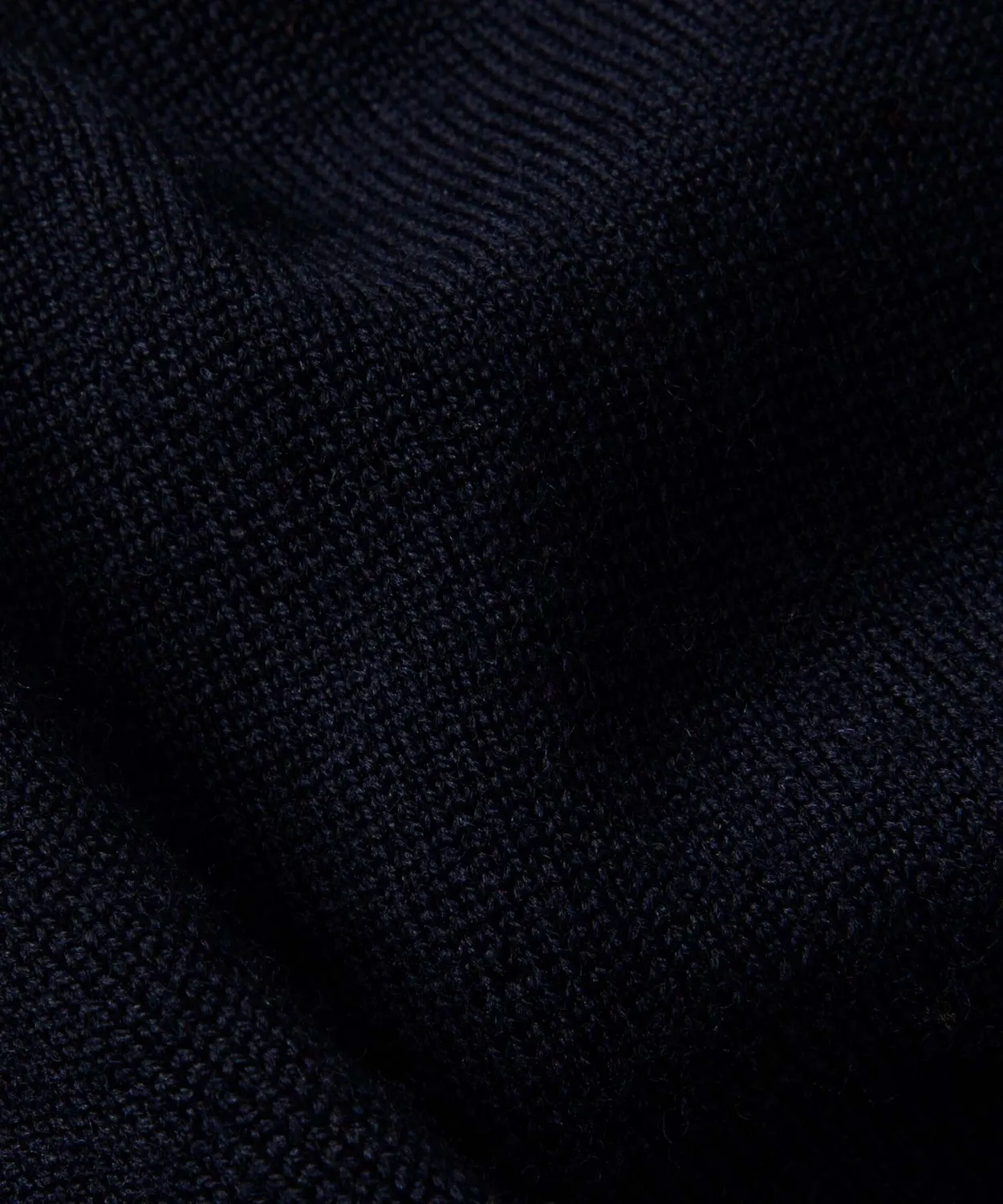 Rodier abito lungo lana merino collo finto blu navy