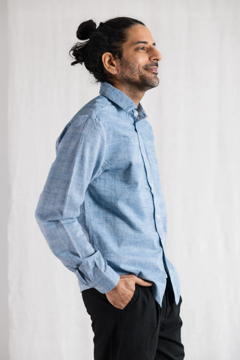 Jyoti - Fair Works Himat camicia cotone azzurro chiaro