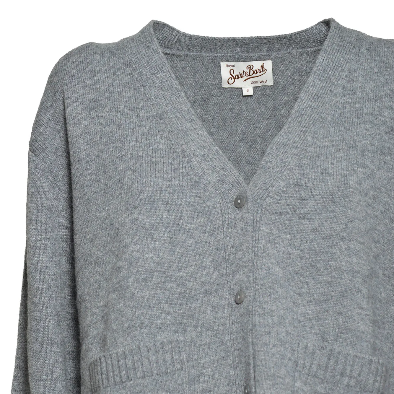 Saint Barth Madie MIE0001 cardigan grigio melange lana