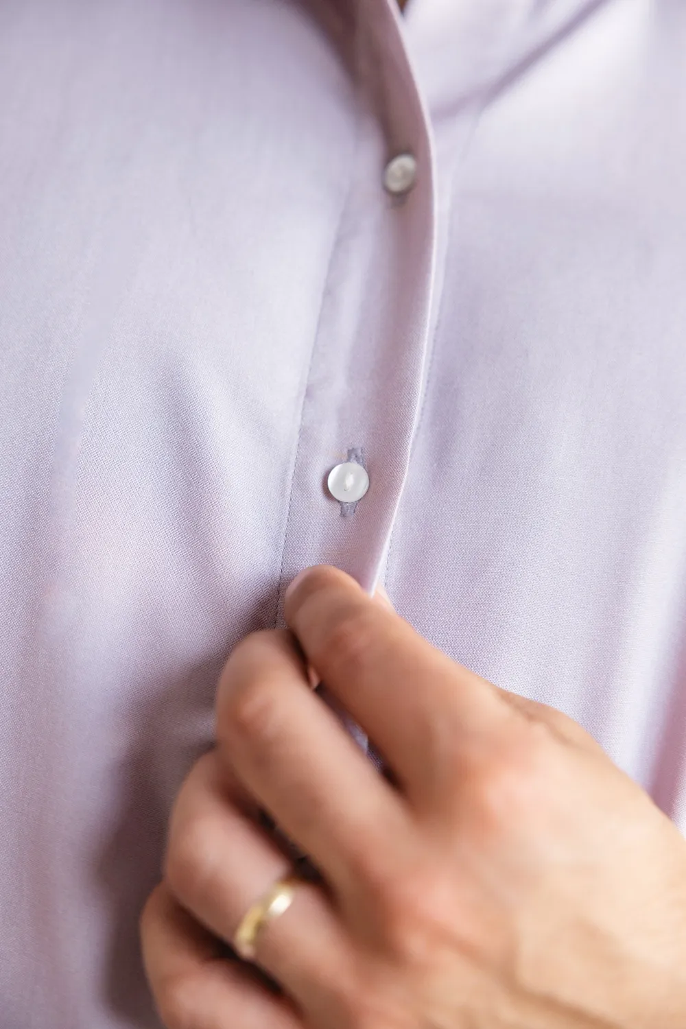 Jyoti Fair Works Nehani camicia ecovero lilla manica corta
