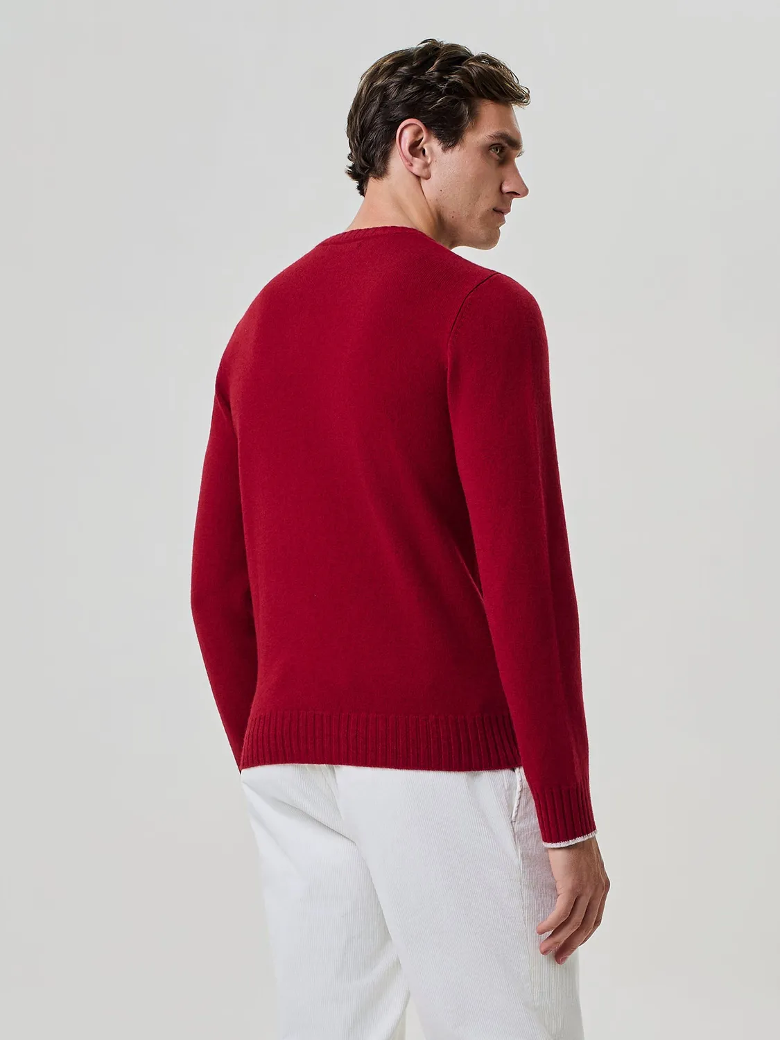 Paul Taylor Maglia Girocollo Pura Lana Rosso Finezza 9