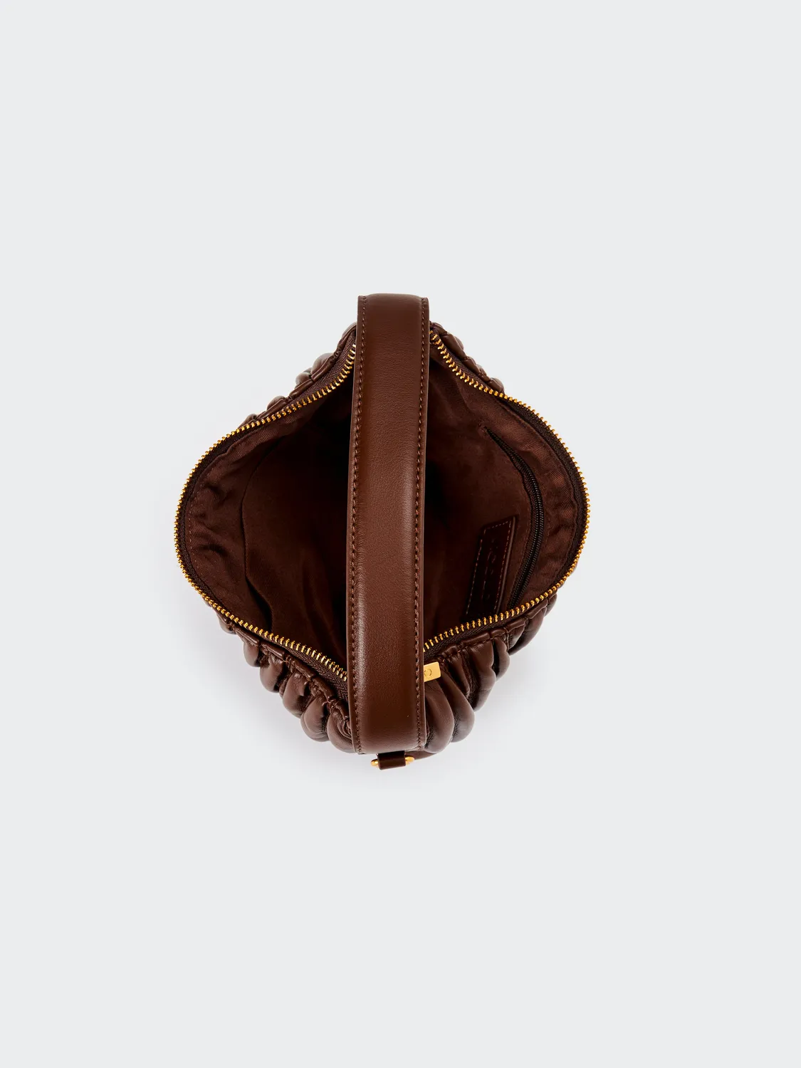 Vicolo Borsa Croissant Matelassé Moka Puffy Tracolla