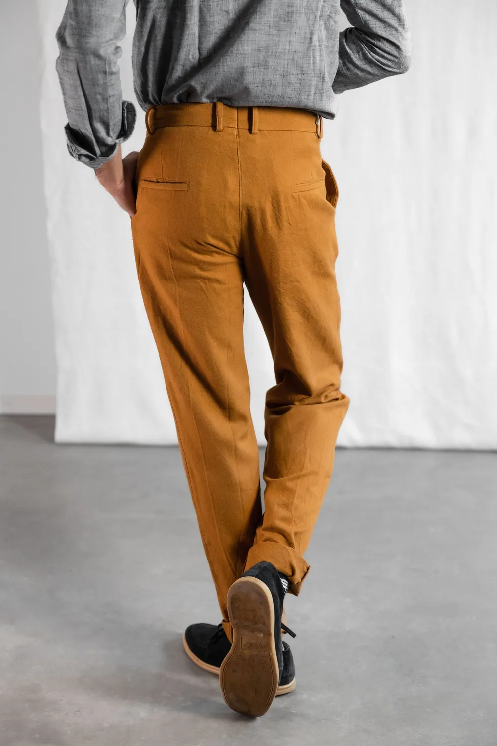 Jyoti Fair Works Sameer pantaloni cotone curry