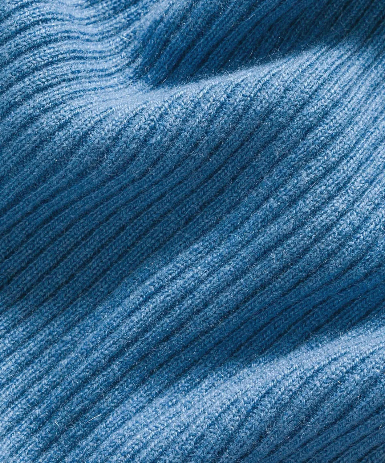 Rodier maglione cashmere collo tunisino blu azzurro