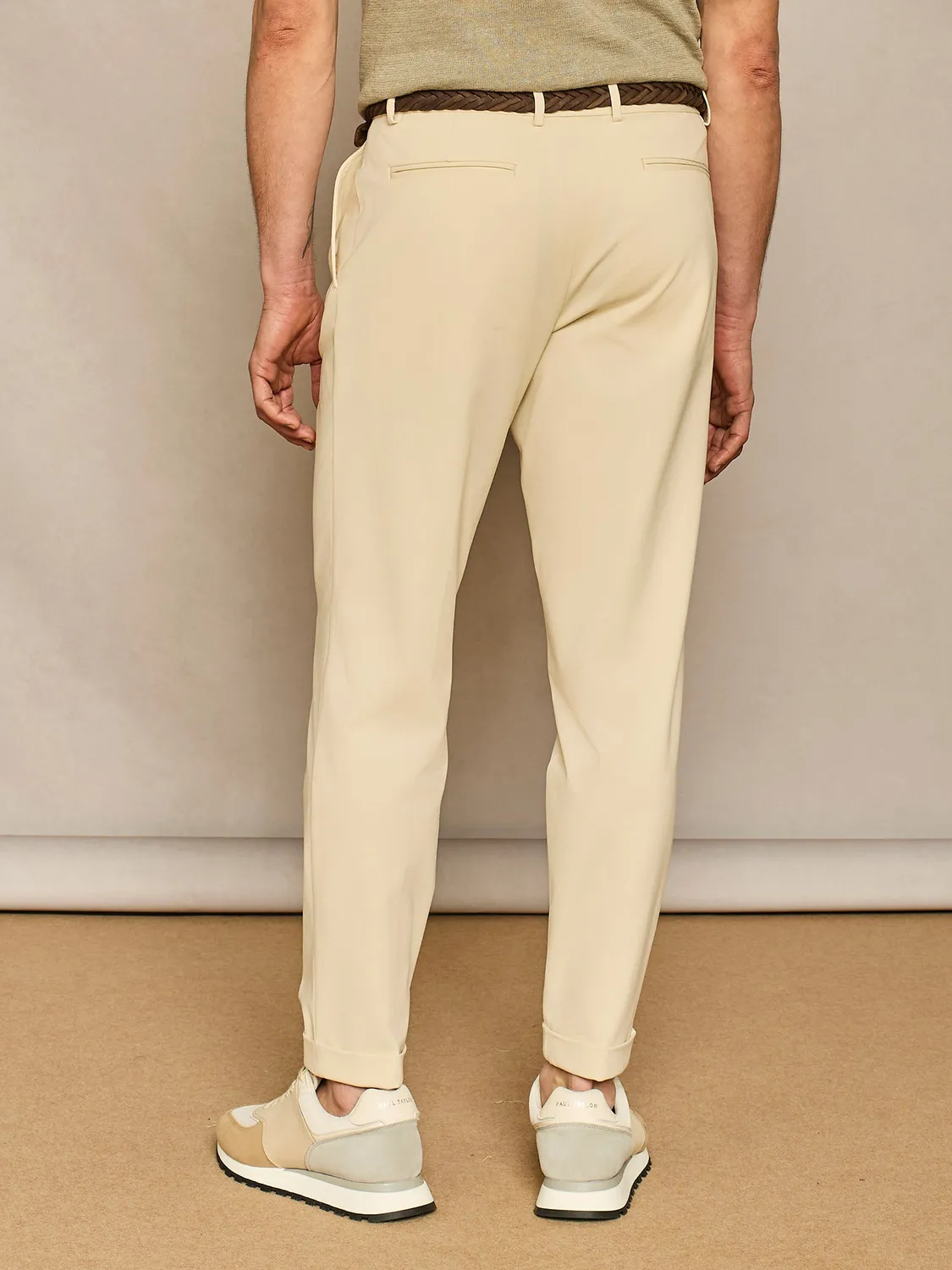 Paul Taylor Pantalone Wide Jersey Beige