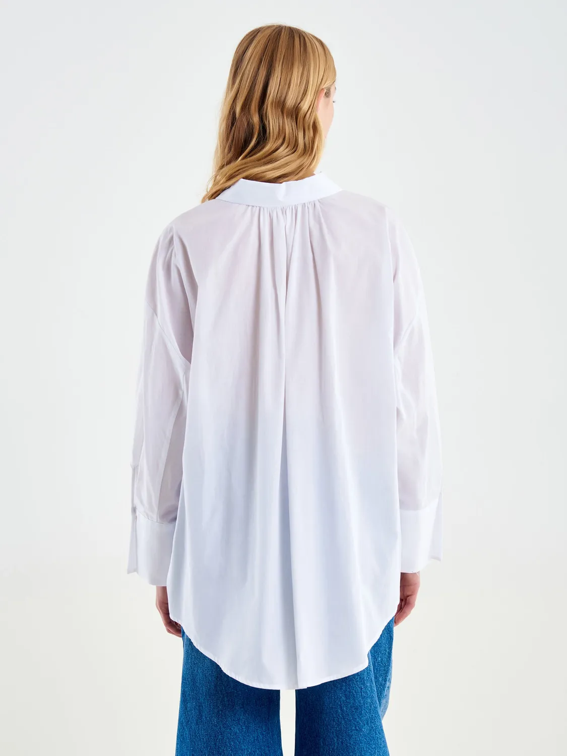 Vicolo camicia con laccetti bianca cotone