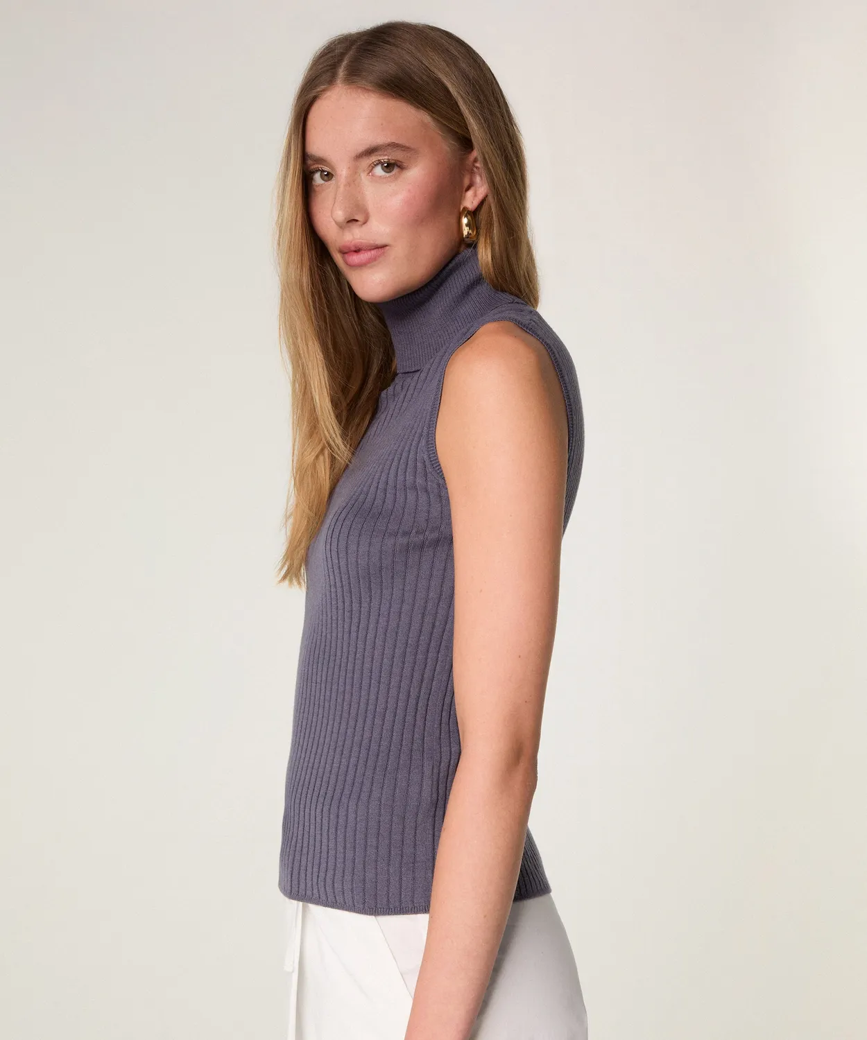Rodier Twin-Set Dolcevita Maglione Grigio Topo Seta
