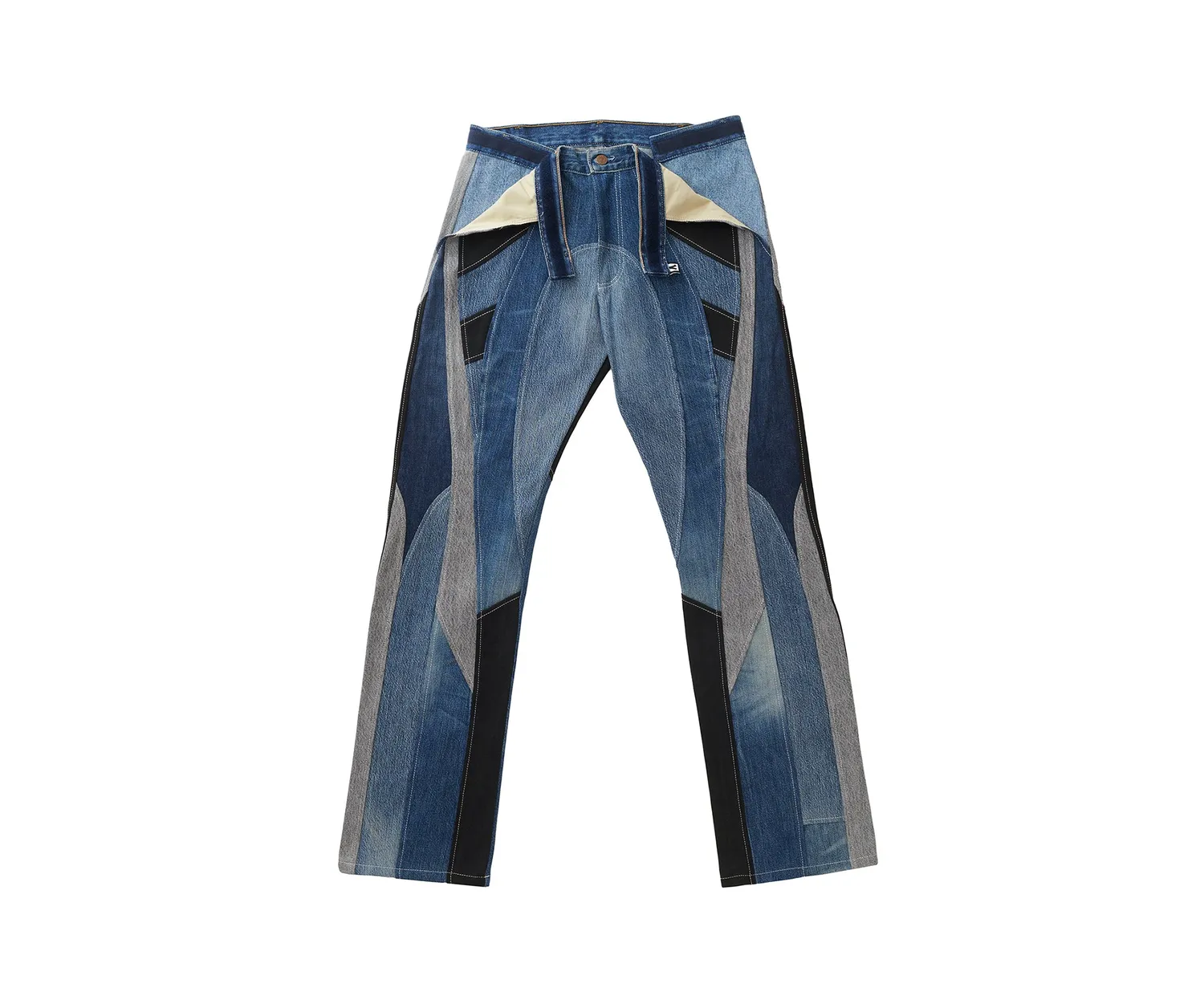 Marcello Pipitone Olimpia 3 jeans loose nero blu riciclato