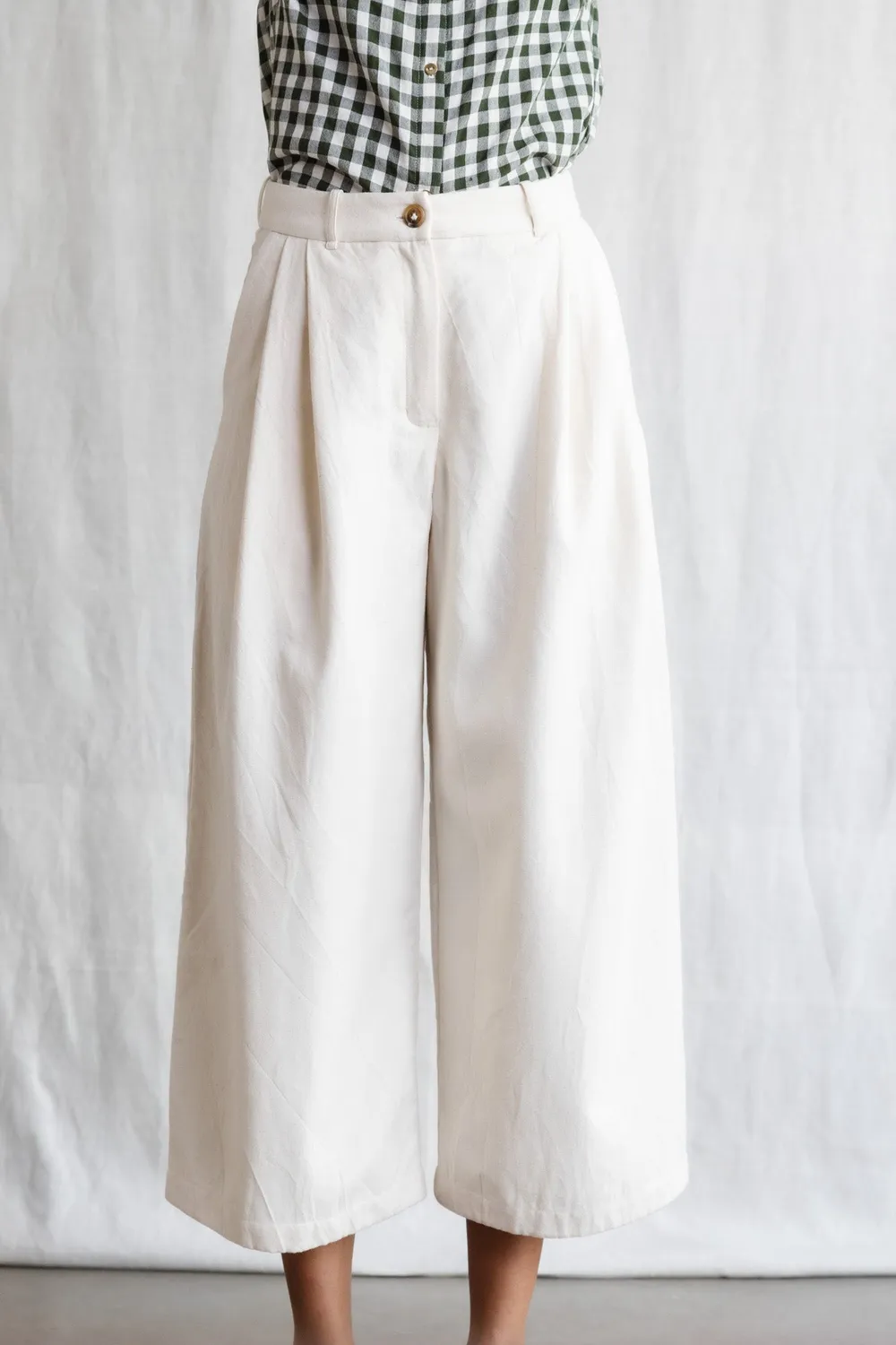 Jyoti Awasi culotte cotone ecru bio