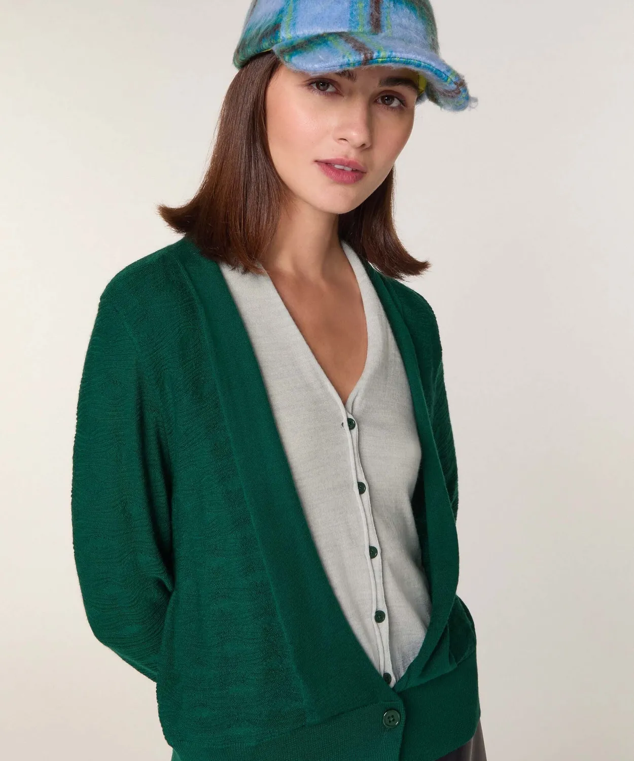 Rodier 2 in 1 gilet lana merino verde inglese