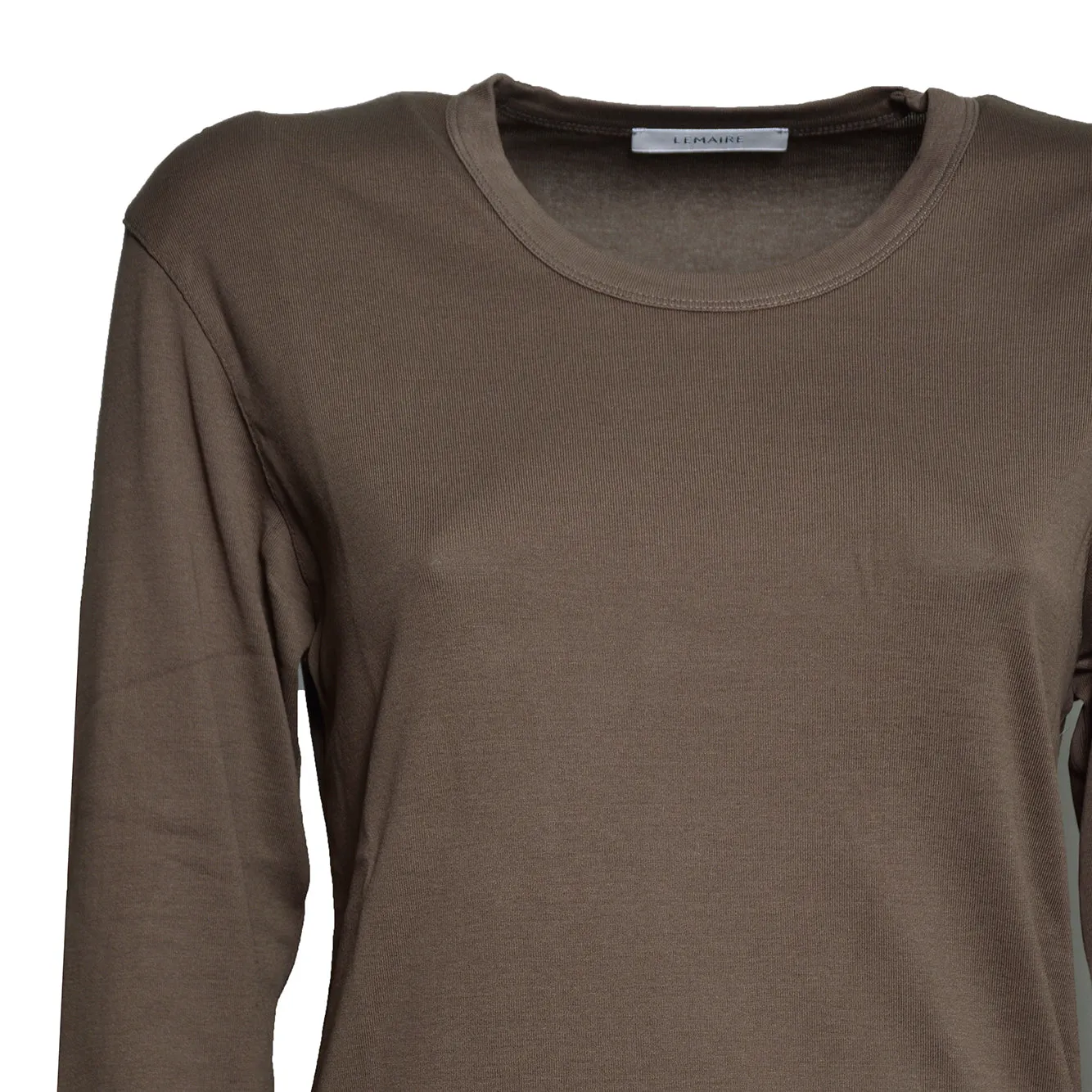 Lemaire TS0003LJ1016 maglia marrone costine