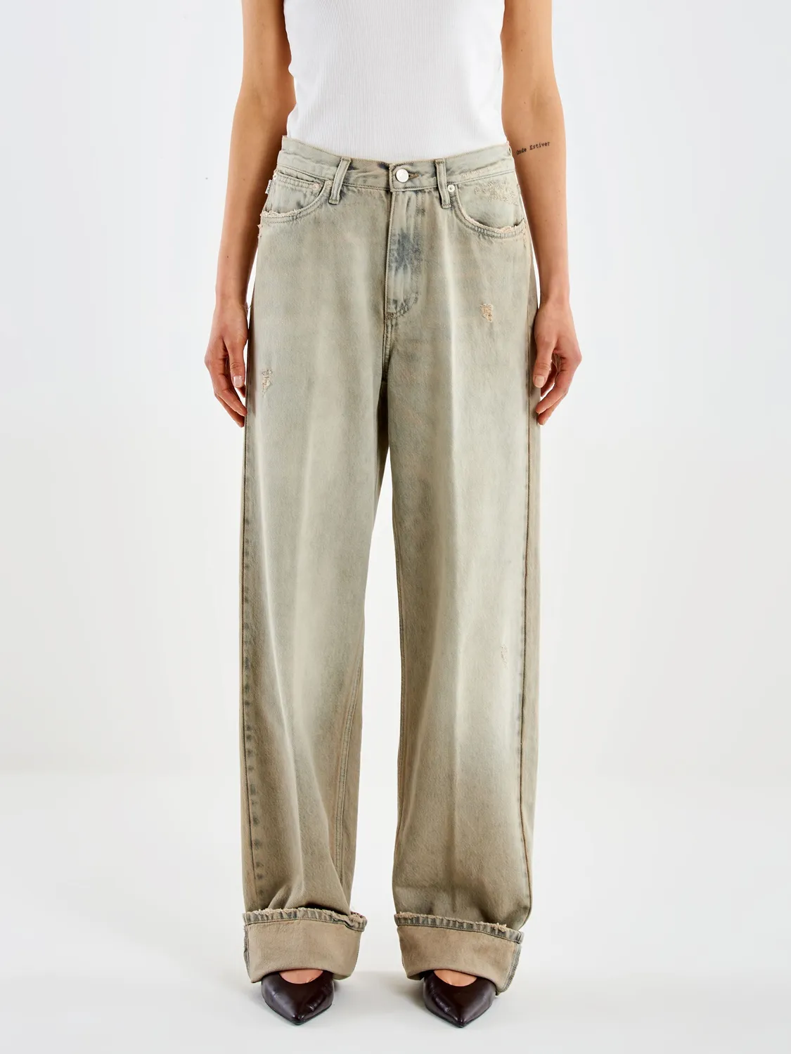 Vicolo Xenobia jeans wide leg vintage blu taglia S