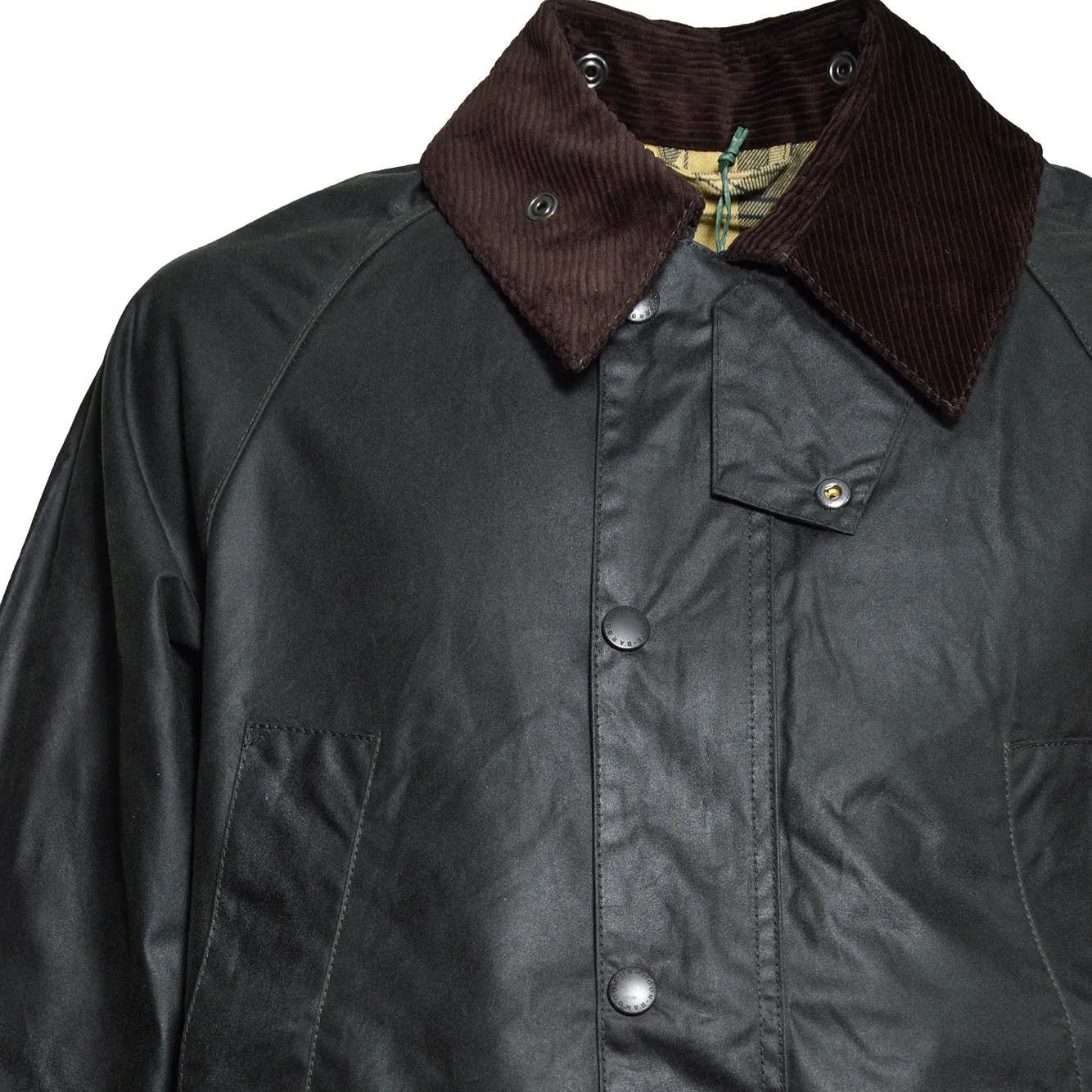 Barbour Bedale giacca cerata verde oliva in cotone