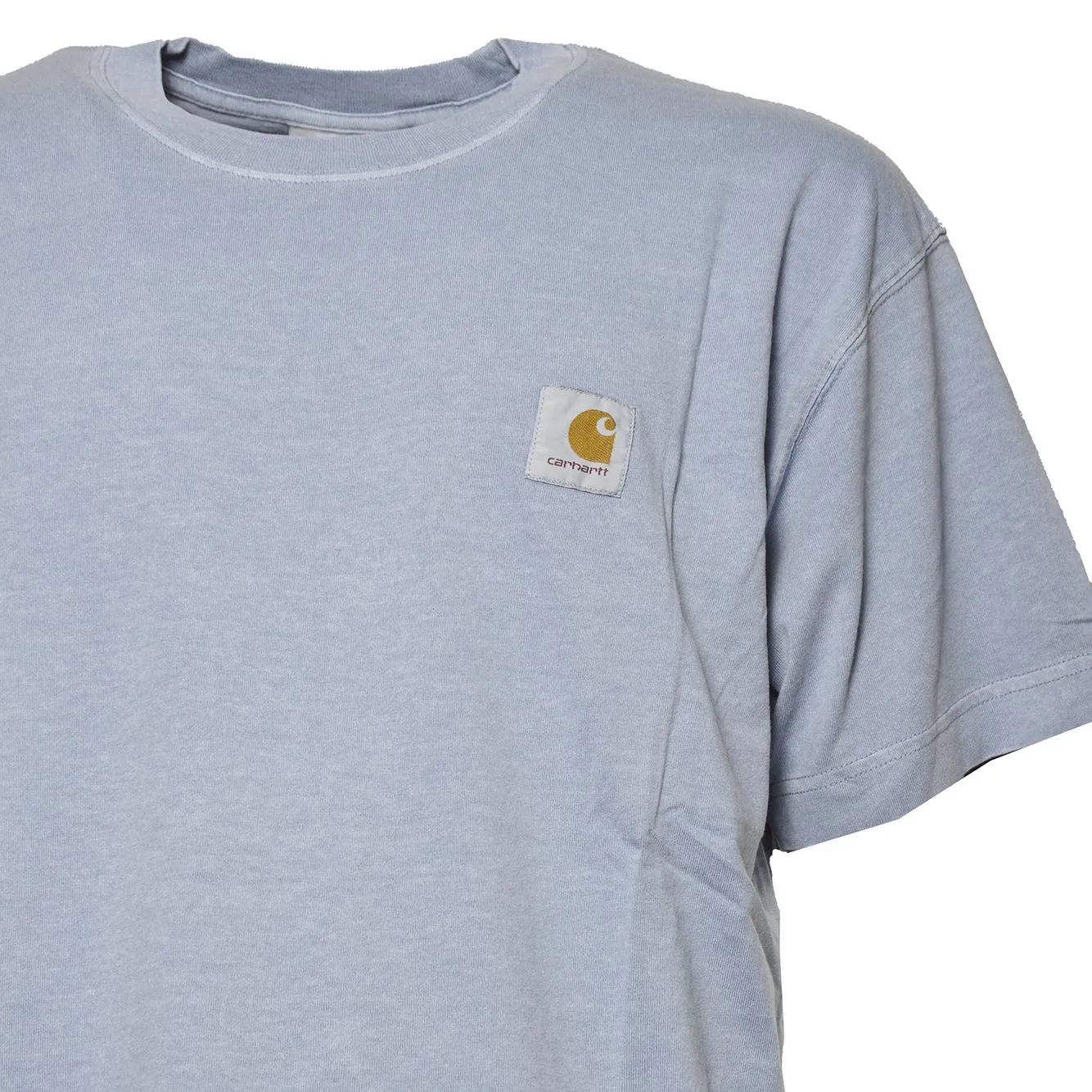 Carhartt Wip I029949 Nelson t-shirt uomo azzurra cotone
