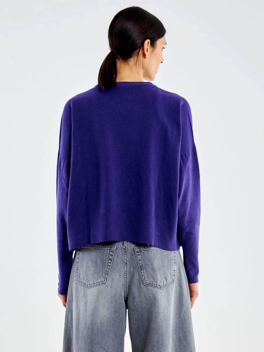 Vicolo Pull Boxy Viola Donna Maniche Lunghe Unica
