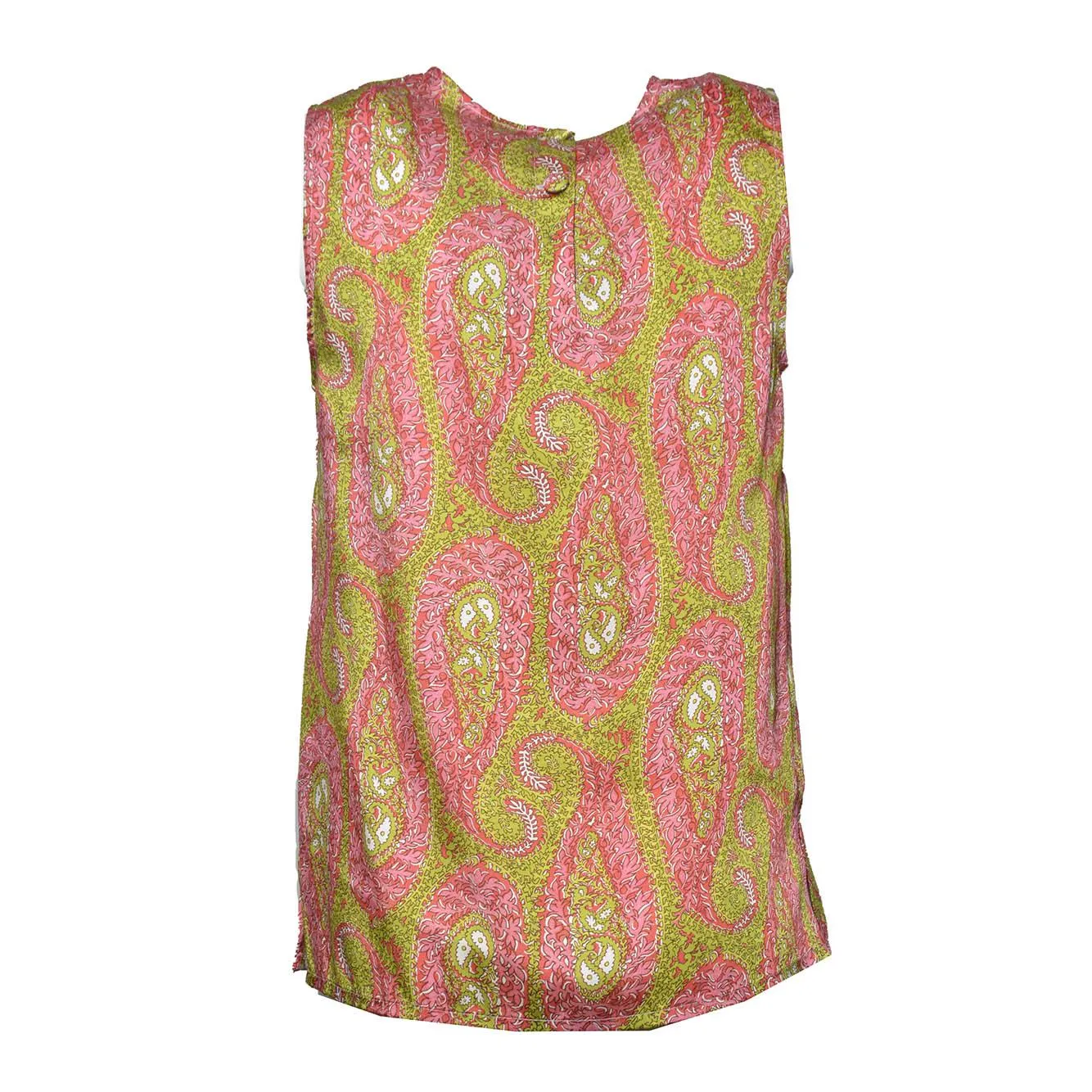 Etro WRJA001999SASZ0 tank top rosa verde poliestere
