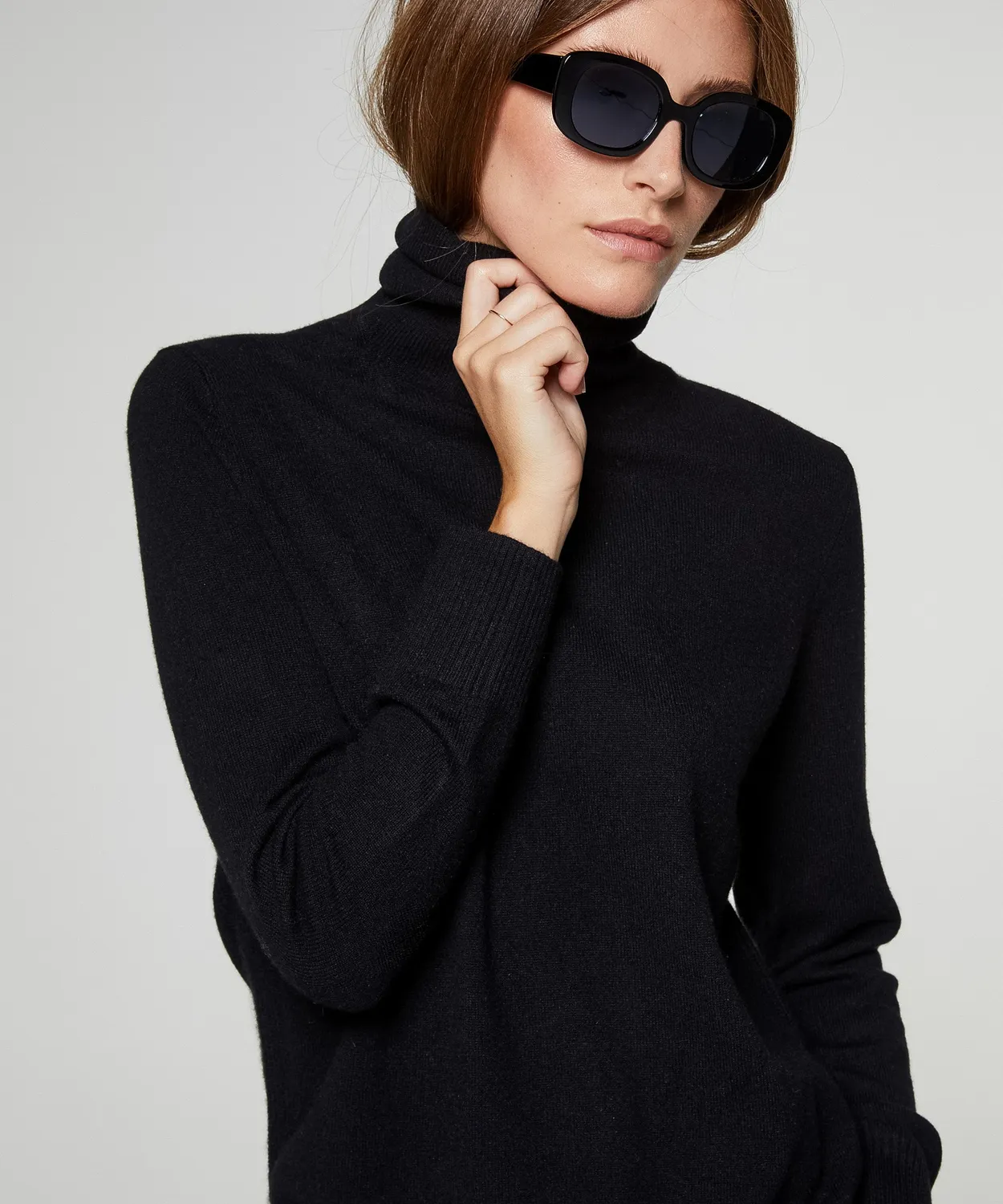 Rodier maglione dolcevita donna cachemire nero