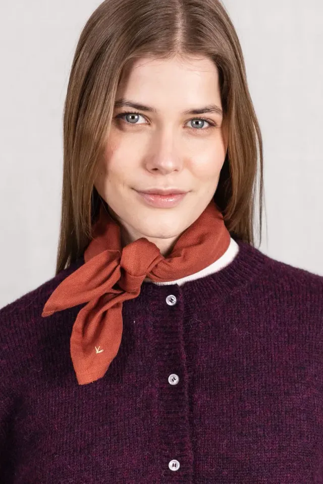 Jyoti Dupatti foulard cotone mogano leggero